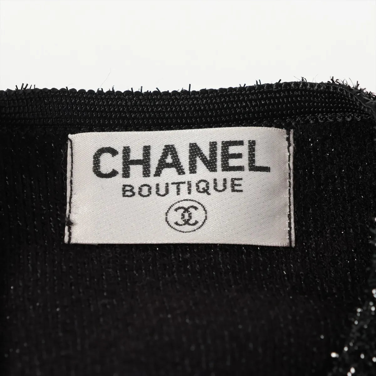 Chanel CC Logo Rayon Cardigan Black