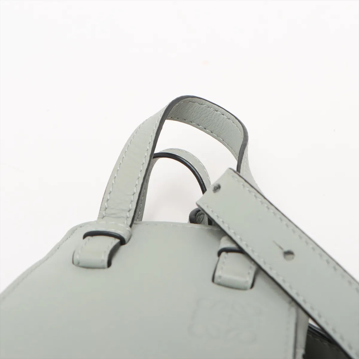 Loewe Hammock Drawstring Mini Leather Shoulder Bag Green