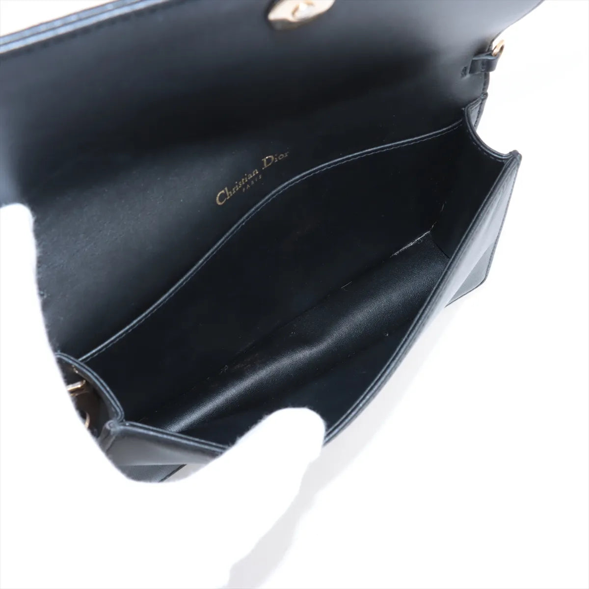 Christian Dior Cannage Leather Chain Shoulder Bag Black *PREORDER*