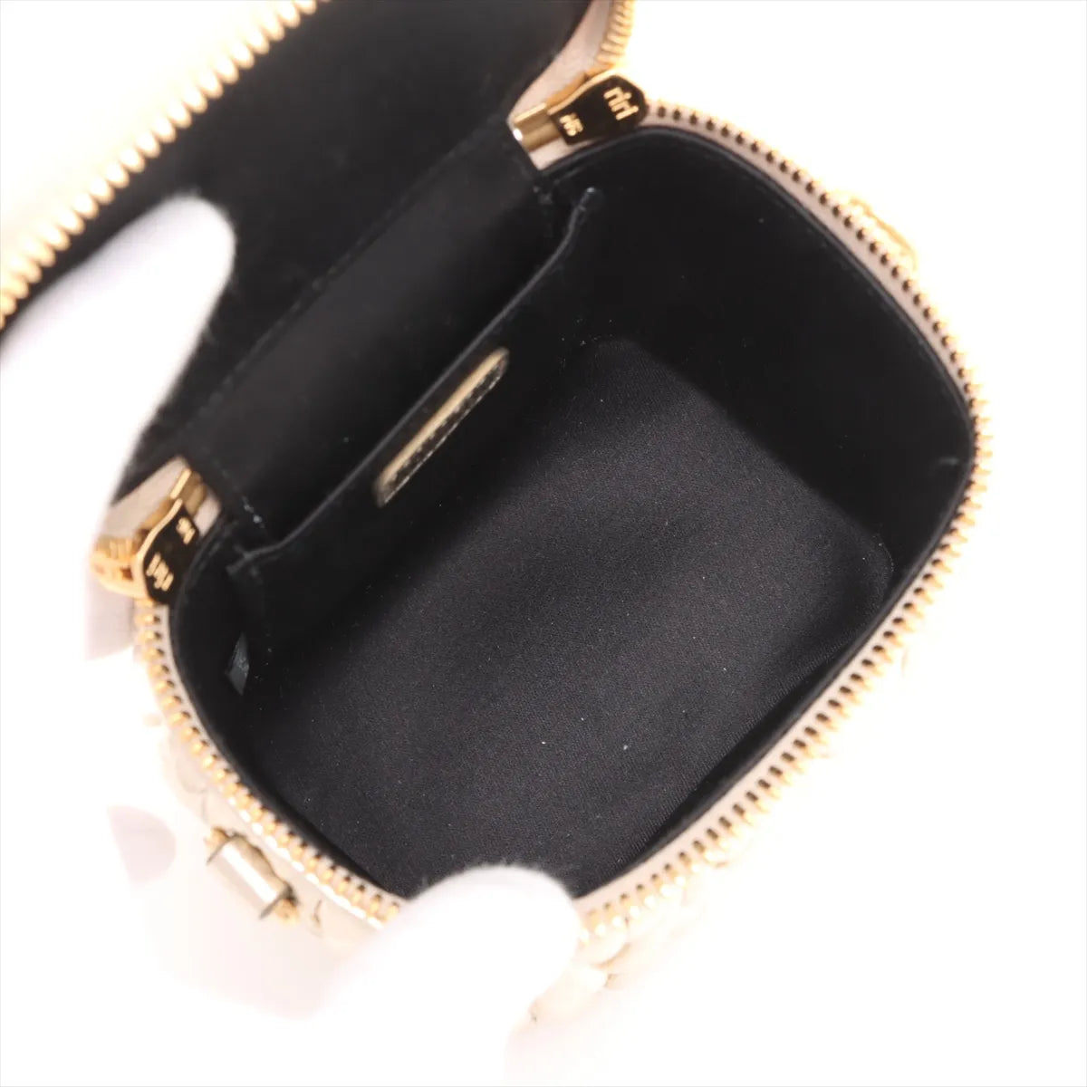 Miu Miu Matelasse Leather Micro Shoulder Bag Gold