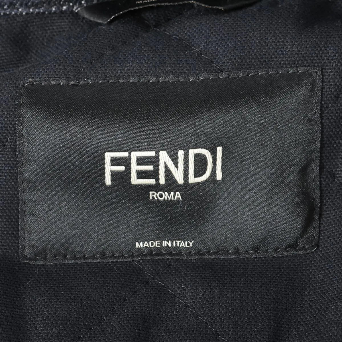 Fendi Cotton Denim Jacket Navy x Black
