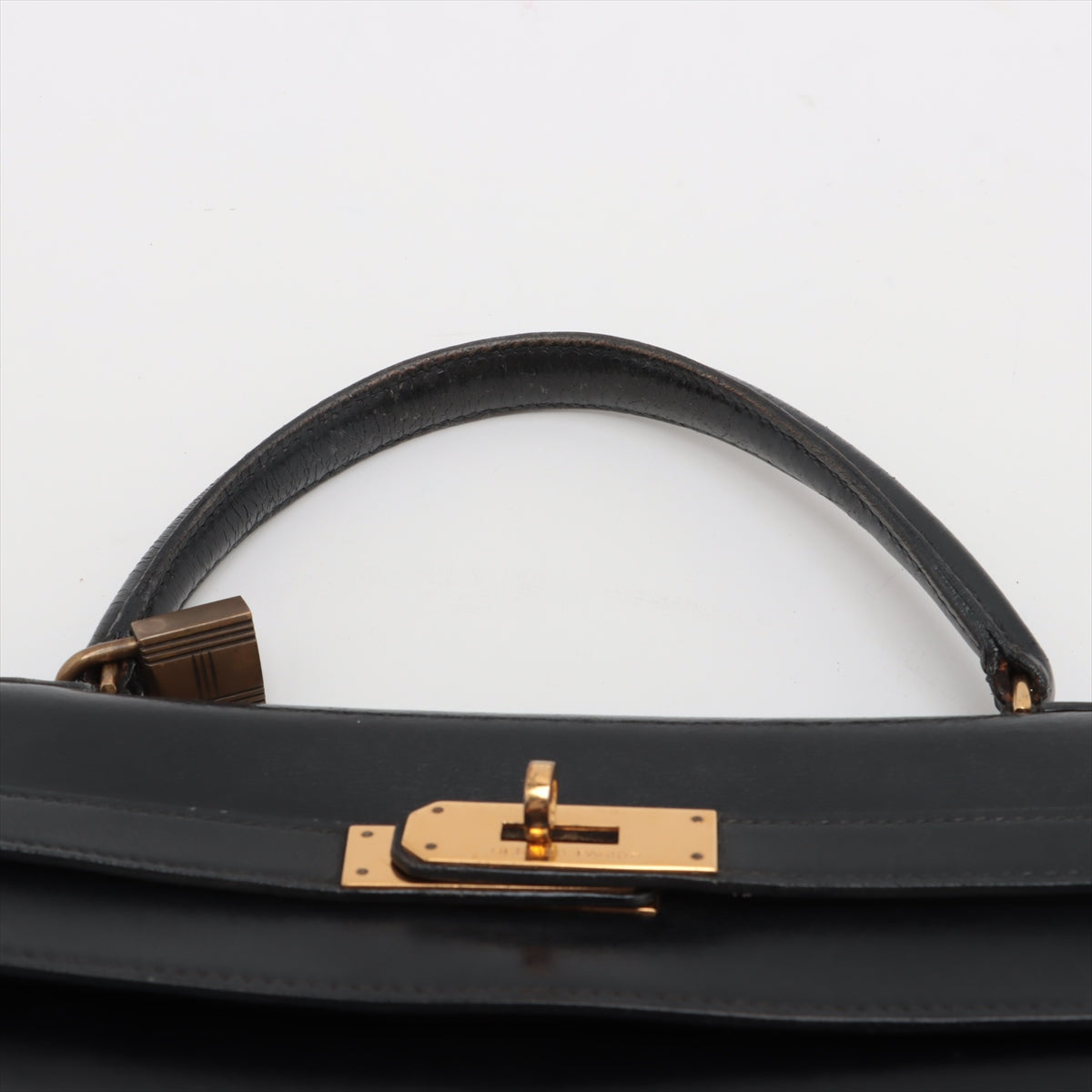 Hermes Kelly 32 Box Calf Black