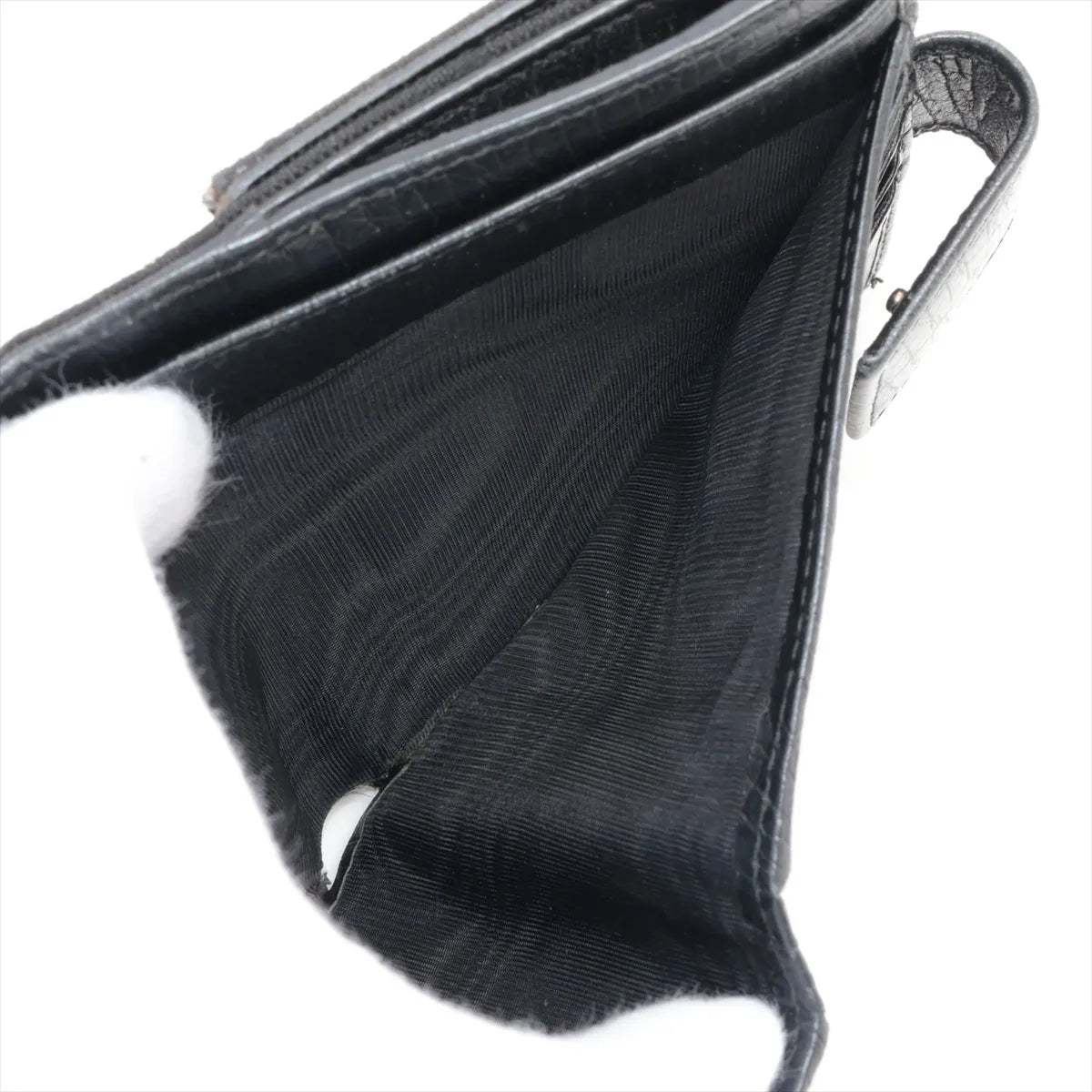 Gucci Guccissima Canvas Horsebit Leather Compact Wallet Black