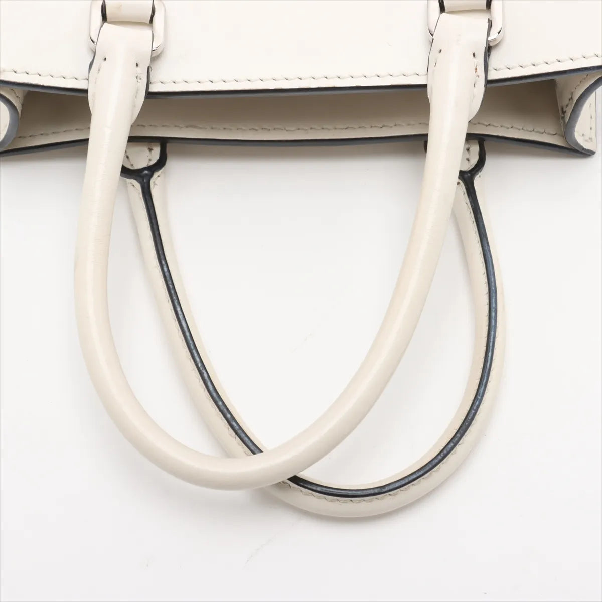 Prada Saffiano Leather Two-Way Handbag White