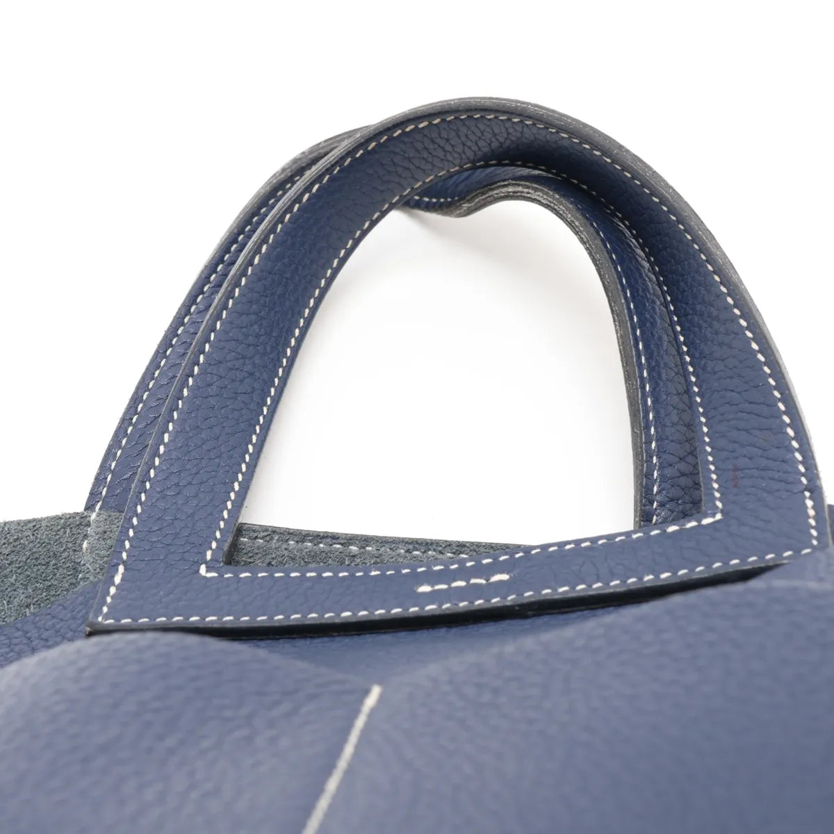 Hermes Halzan 31 Taurillon Clemence Blue Sapphire