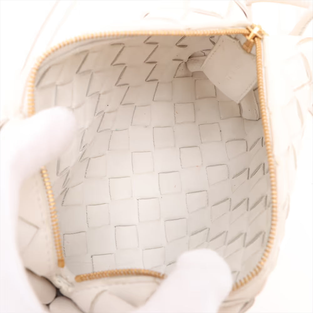 Bottega Veneta Intrecciato Mini Loop Leather Shoulder Bag Beige
