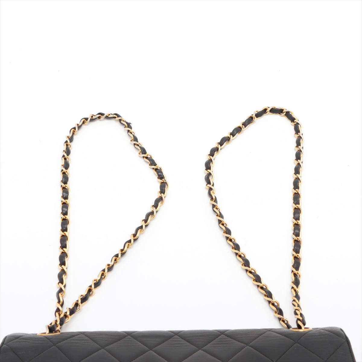 Chanel CC Logo Matelasse Lambskin Single Flap Double Chain Bag Black * PREORDER *