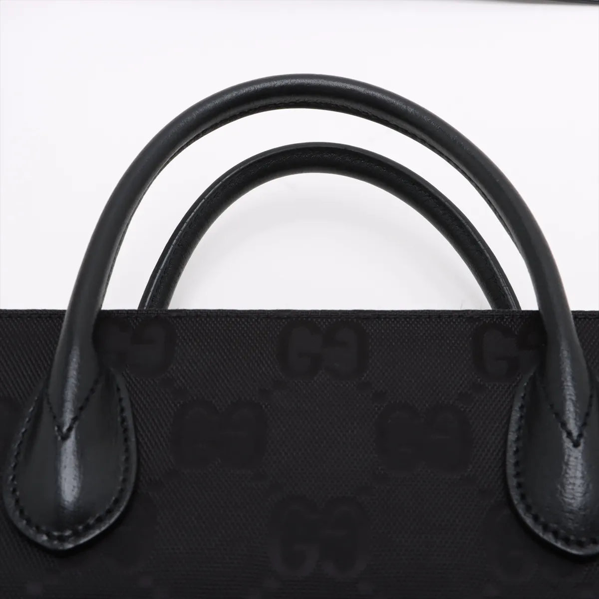 Gucci Off the Grid GG Nylon Leather Two-Way Tote Bag Black