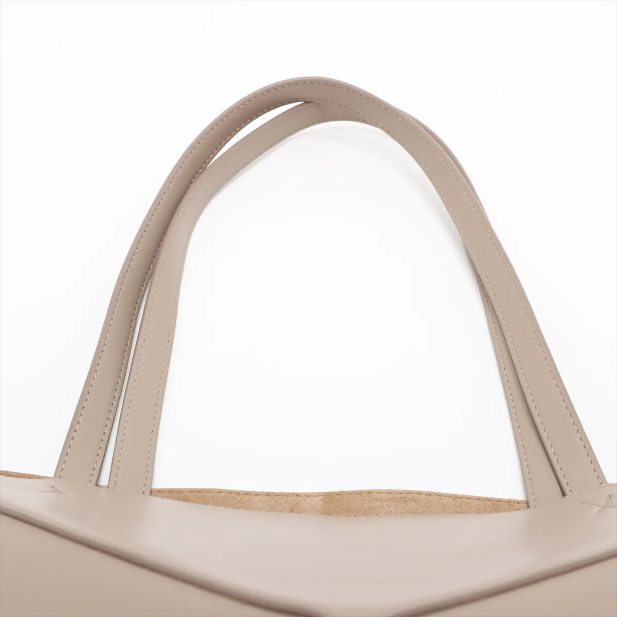 Loewe Puzzle Fold Medium Leather Tote Bag Greige