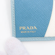 Load image into Gallery viewer, Prada Saffiano Leather Key Case Sky Blue