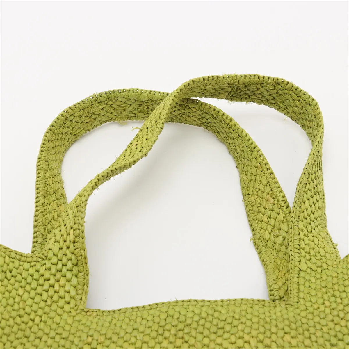 Loewe Raffia Medium Tote Bag Apple Green