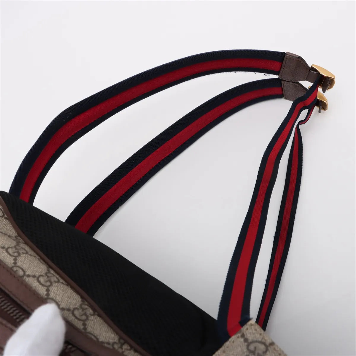 Gucci GG Supreme Bosco Leather Backpack Brown