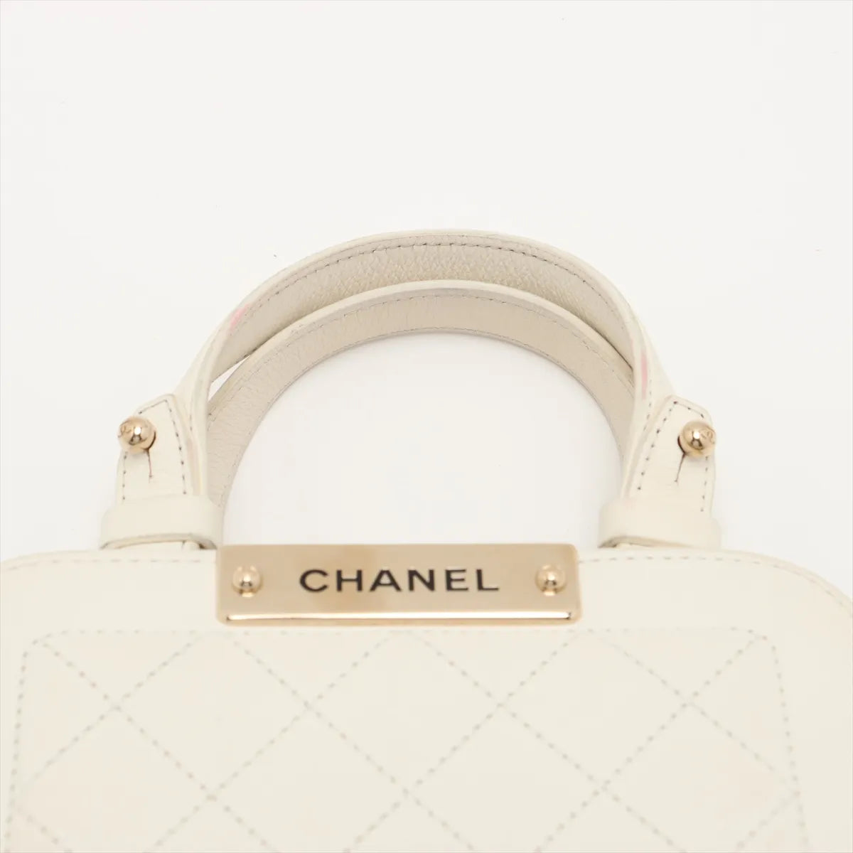 Chanel Matelasse Leather Two-Way Shoulder Bag White