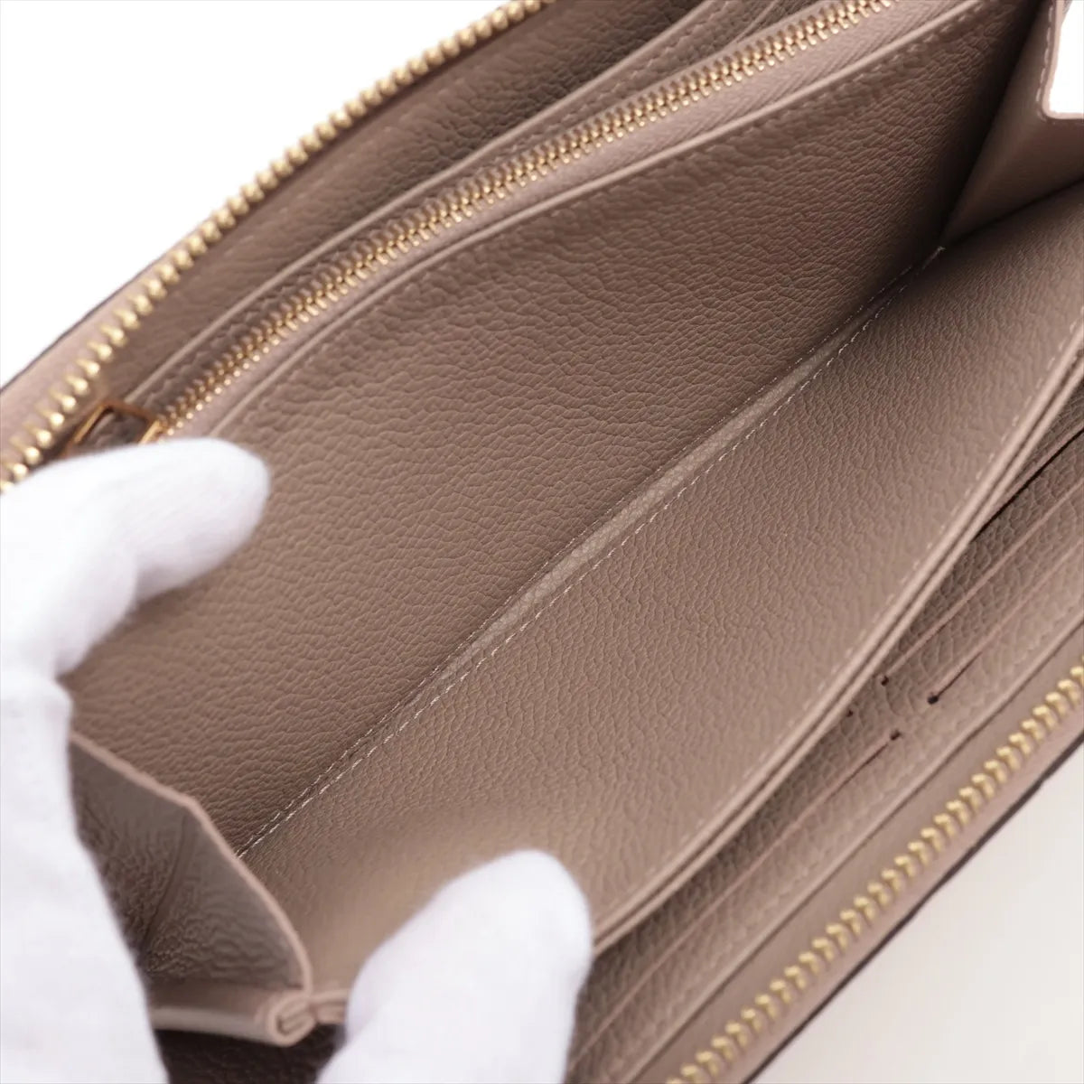 Louis Vuitton Monogram Empreinte Zippy Wallet Tourterelle