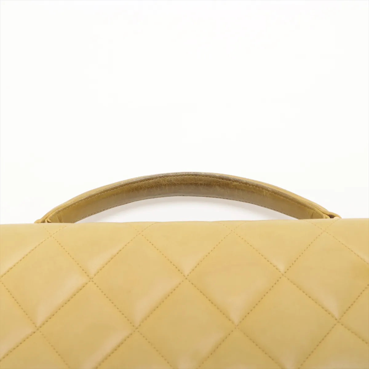 Chanel CC Logo Matelasse Lambskin Business Bag Yellow