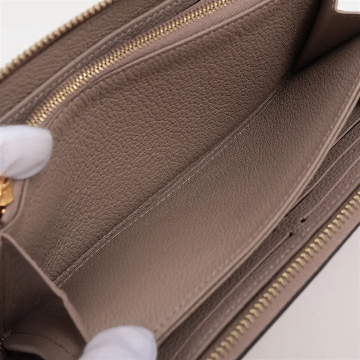Louis Vuitton Bicolor Monogram Empreinte Zippy Wallet Tourterelle x Creme