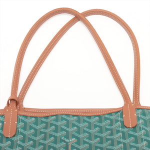 Goyard Goyardine Pertuis GM Reversible Tote Bag Green x Brown