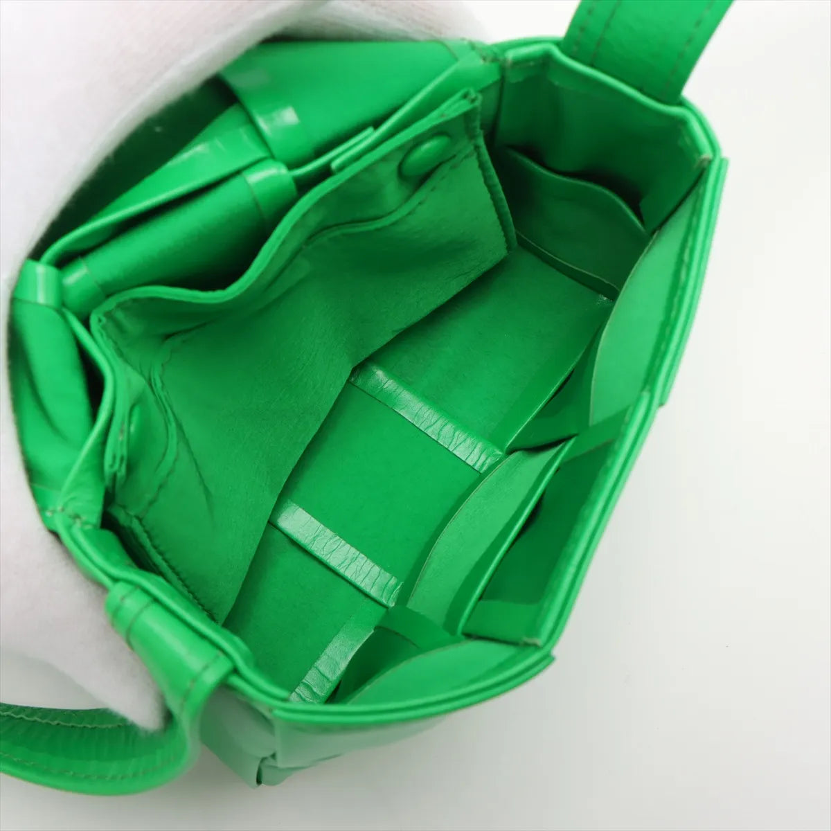 Bottega Veneta Intrecciato Leather Shoulder Bag Green