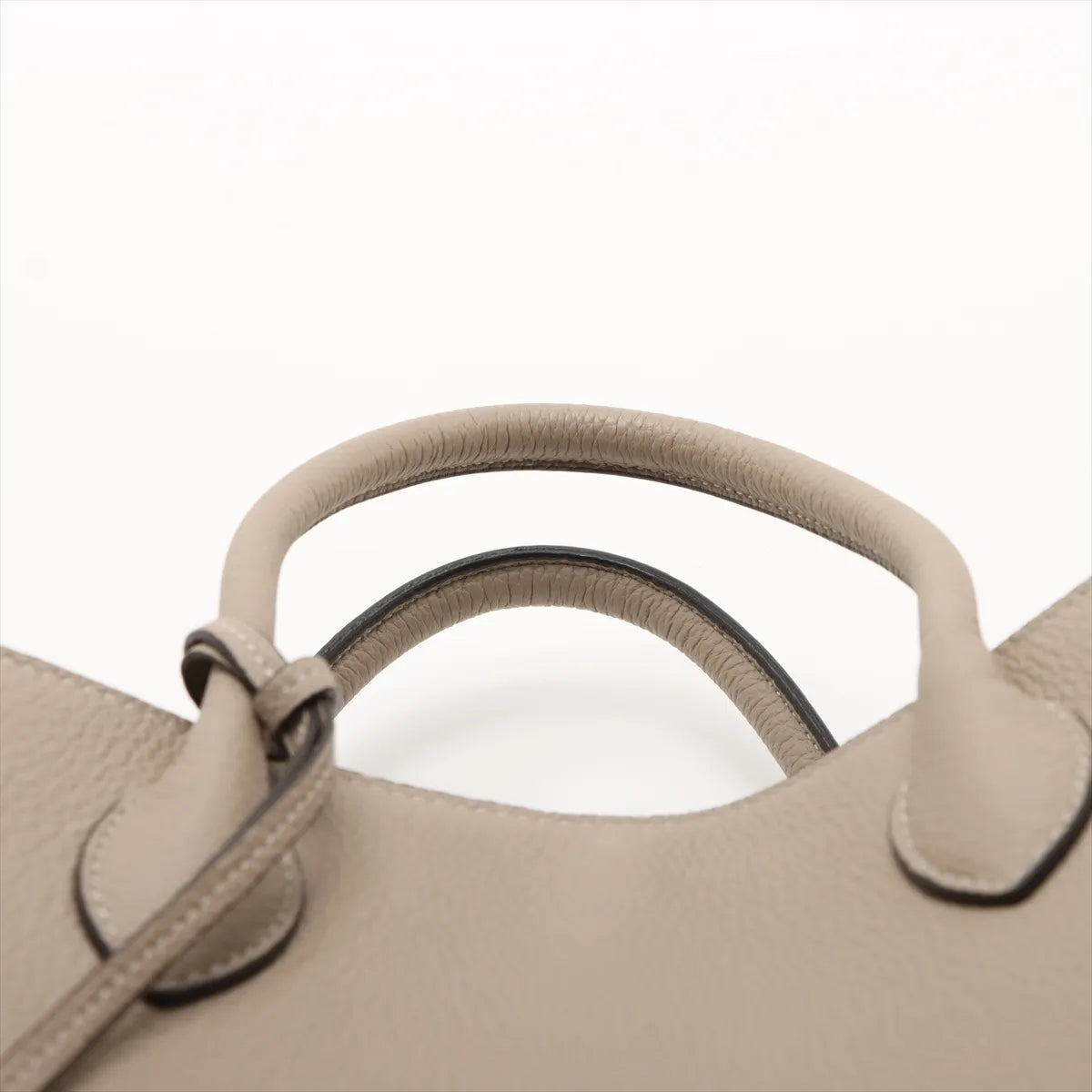 Bonaventura Mia Leather Two-Way Tote Bag Beige
