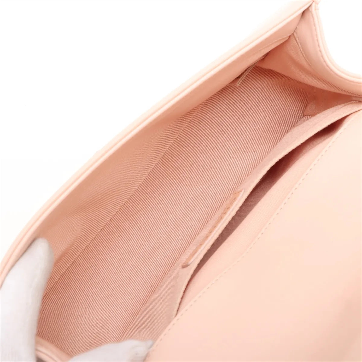 Chanel Boy Chanel 25 Lambskin Chain Shoulder Bag Pink