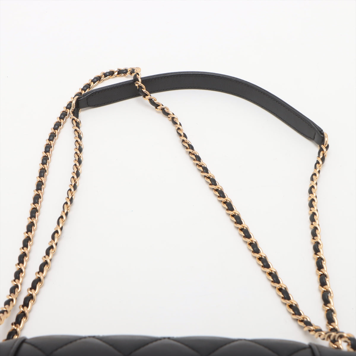 Chanel Mademoiselle CC Logo Matelasse Double Chain Shoulder Bag Black * PREORDER *