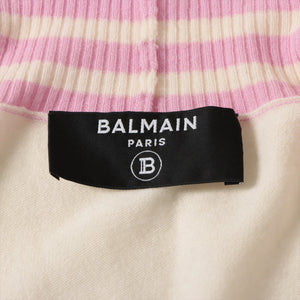Balmain Cashmere x Wool Cardigan Cream x Pink