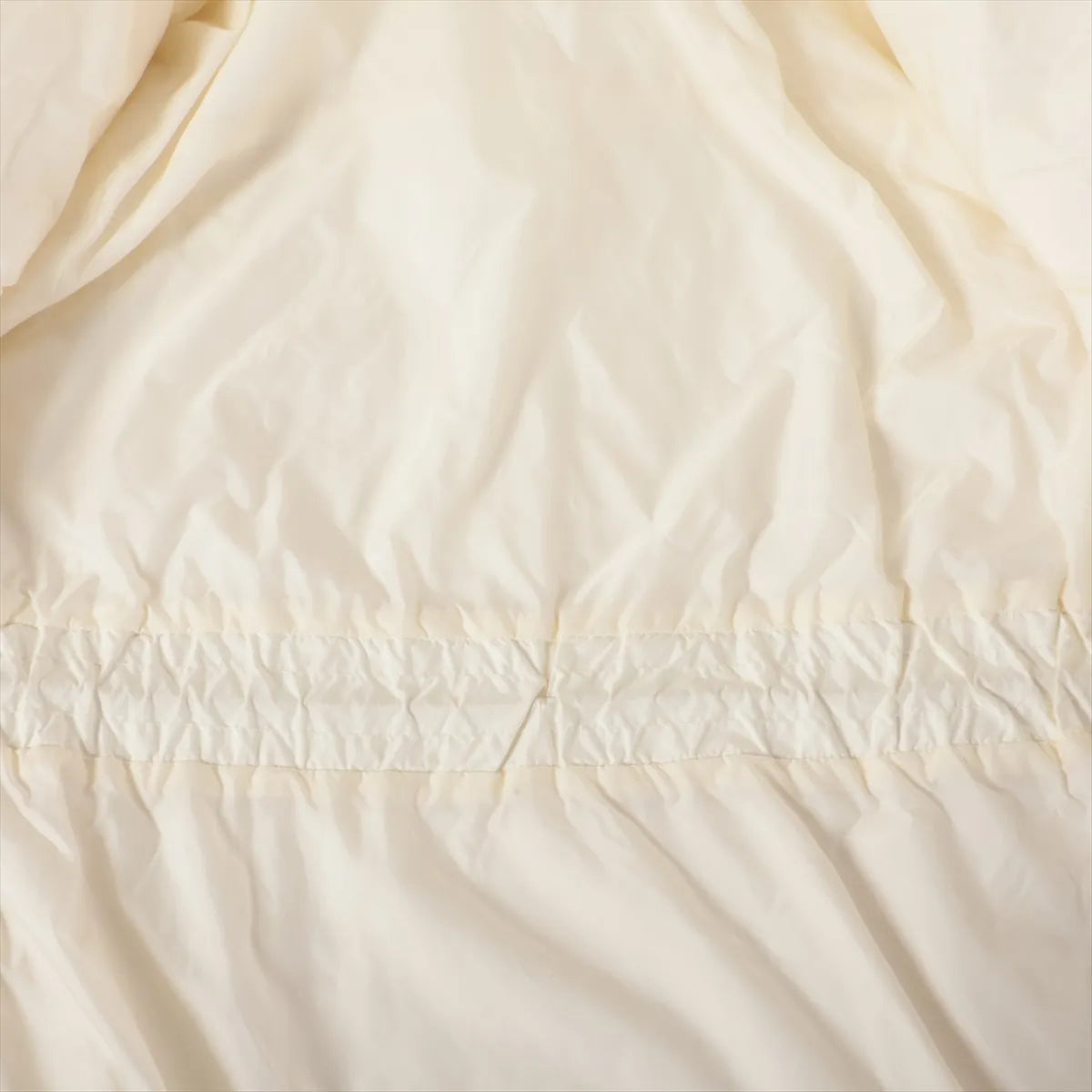 Moncler Ruffle Nylon Jacket Ivory