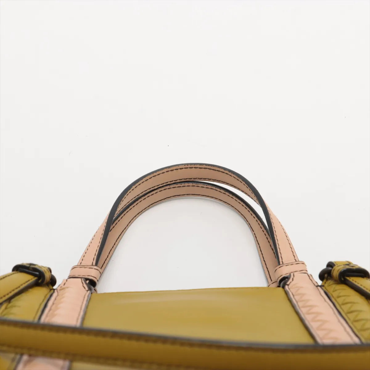 Bottega Veneta Intrecciato Corso Leather Tote Bag Green x Pink
