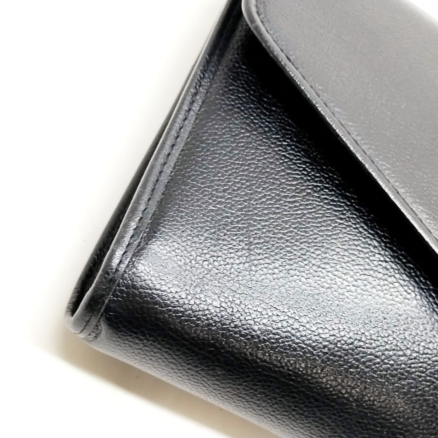 Yves Saint Laurent Leather Clutch Bag Black