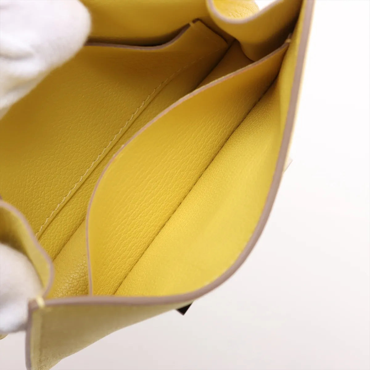 Hermès Constance Slim Evercolor Compact Wallet Yellow