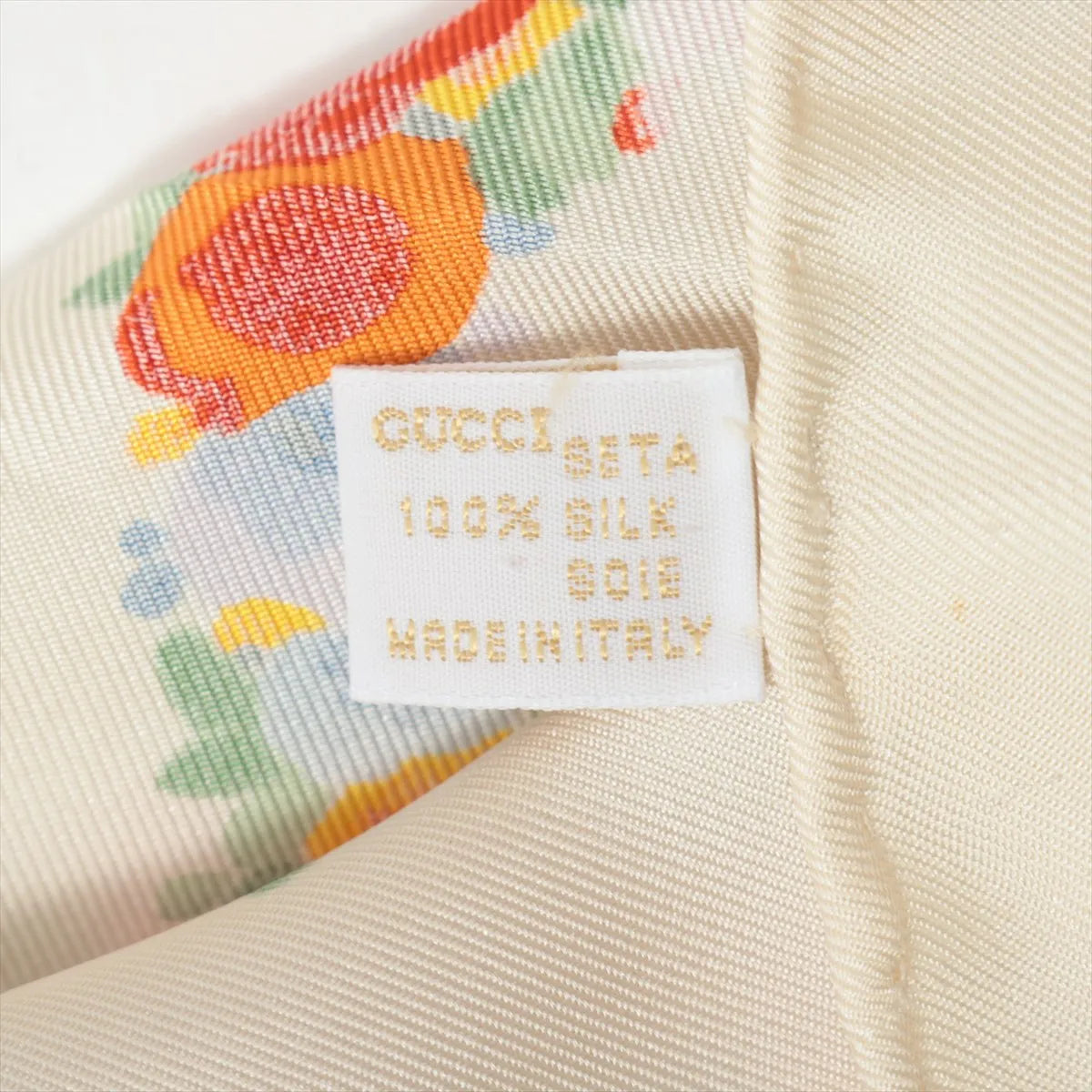Gucci Flower Silk Scarf Ivory