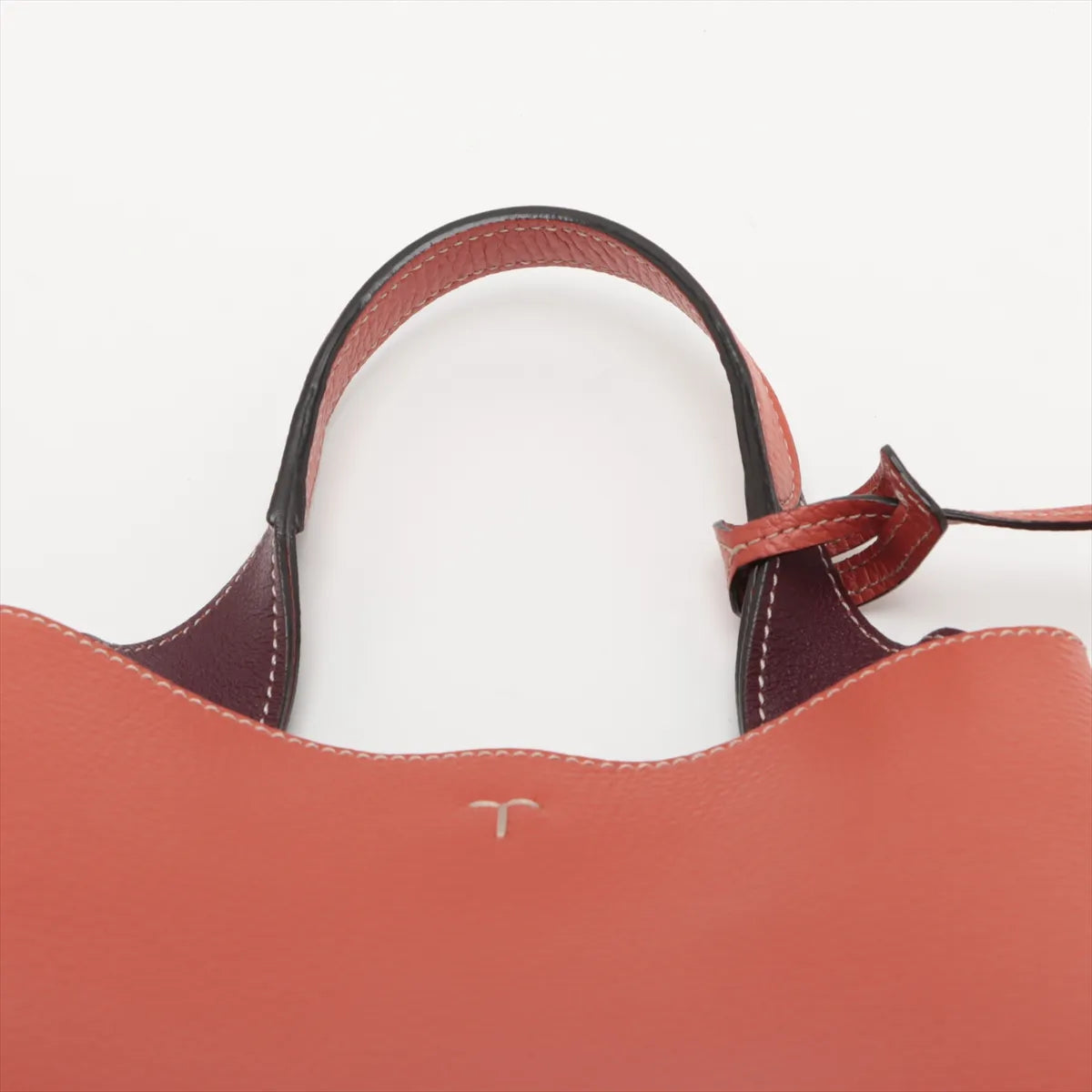 Tod's T Timeless Leather Two-Way Shoulder Bag Orange