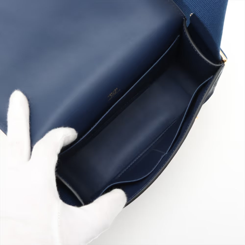 Hermès Geta Chevre Blue Navy