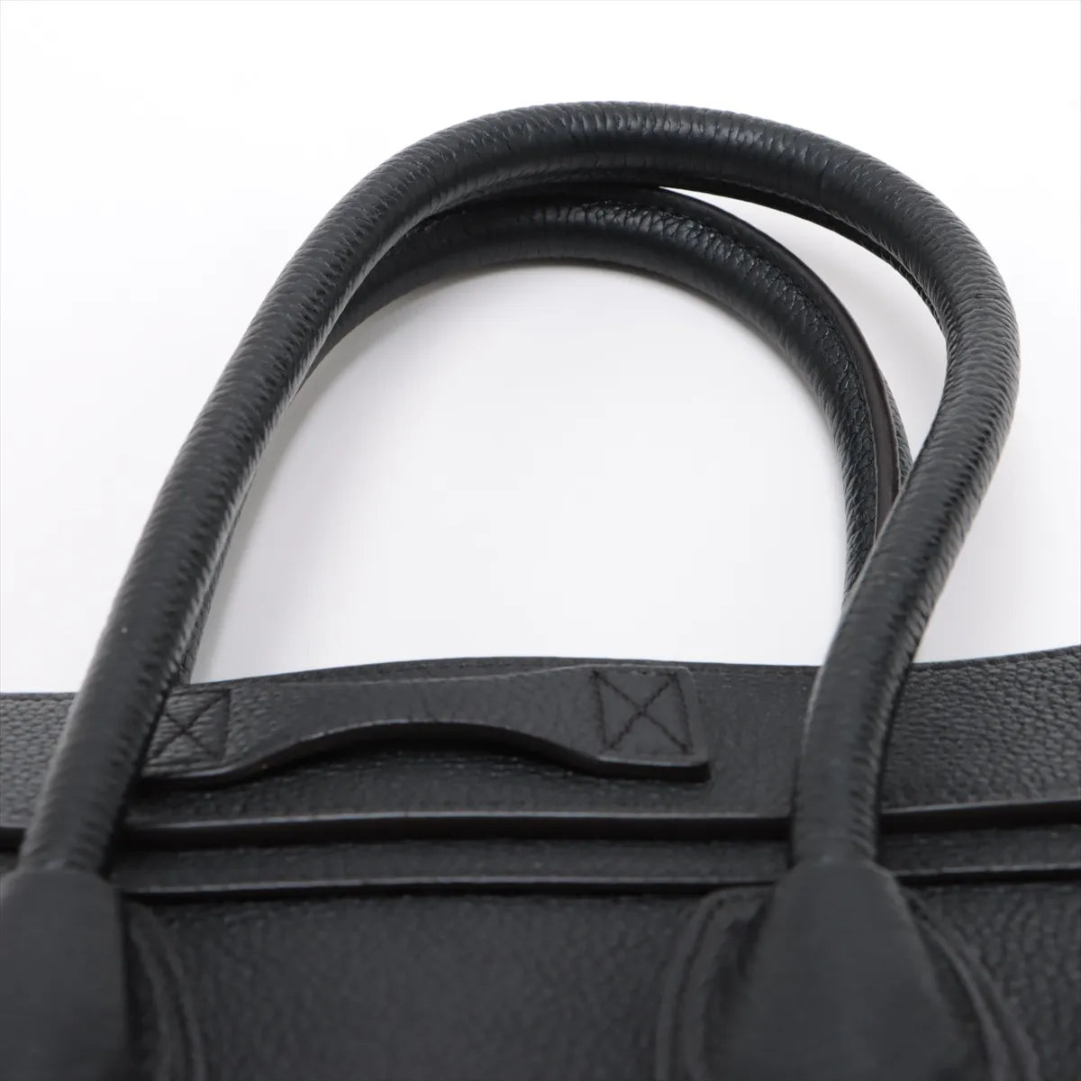 Celine Luggage Micro Shopper Leather Handbag Black