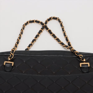 Chanel Matelasse Lambskin Chain Tote Bag Black