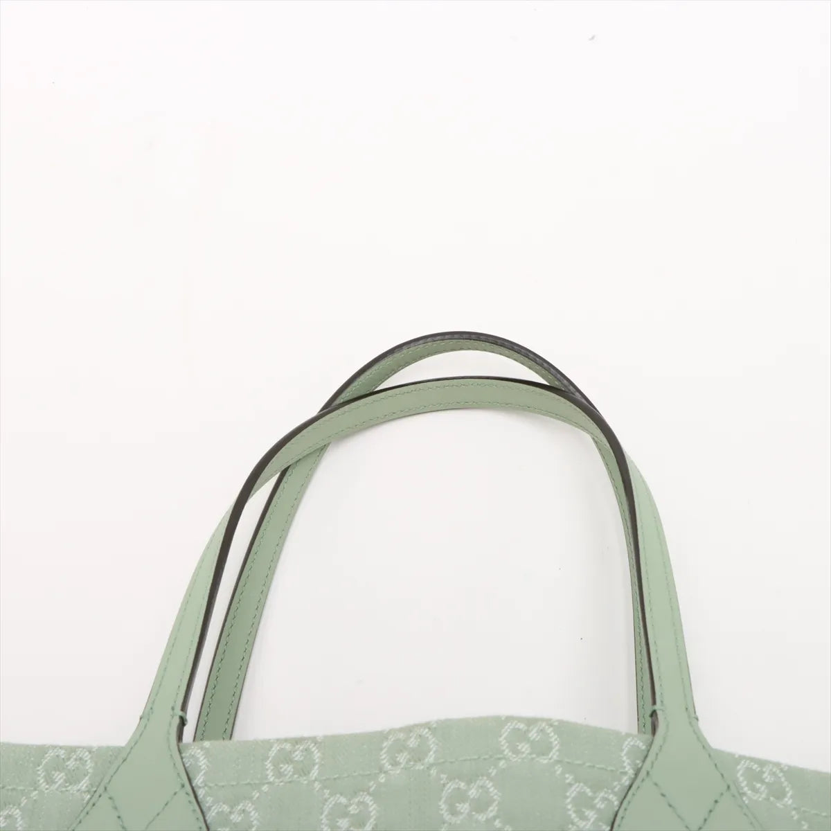 Gucci GG Logo Denim Tote Bag Green