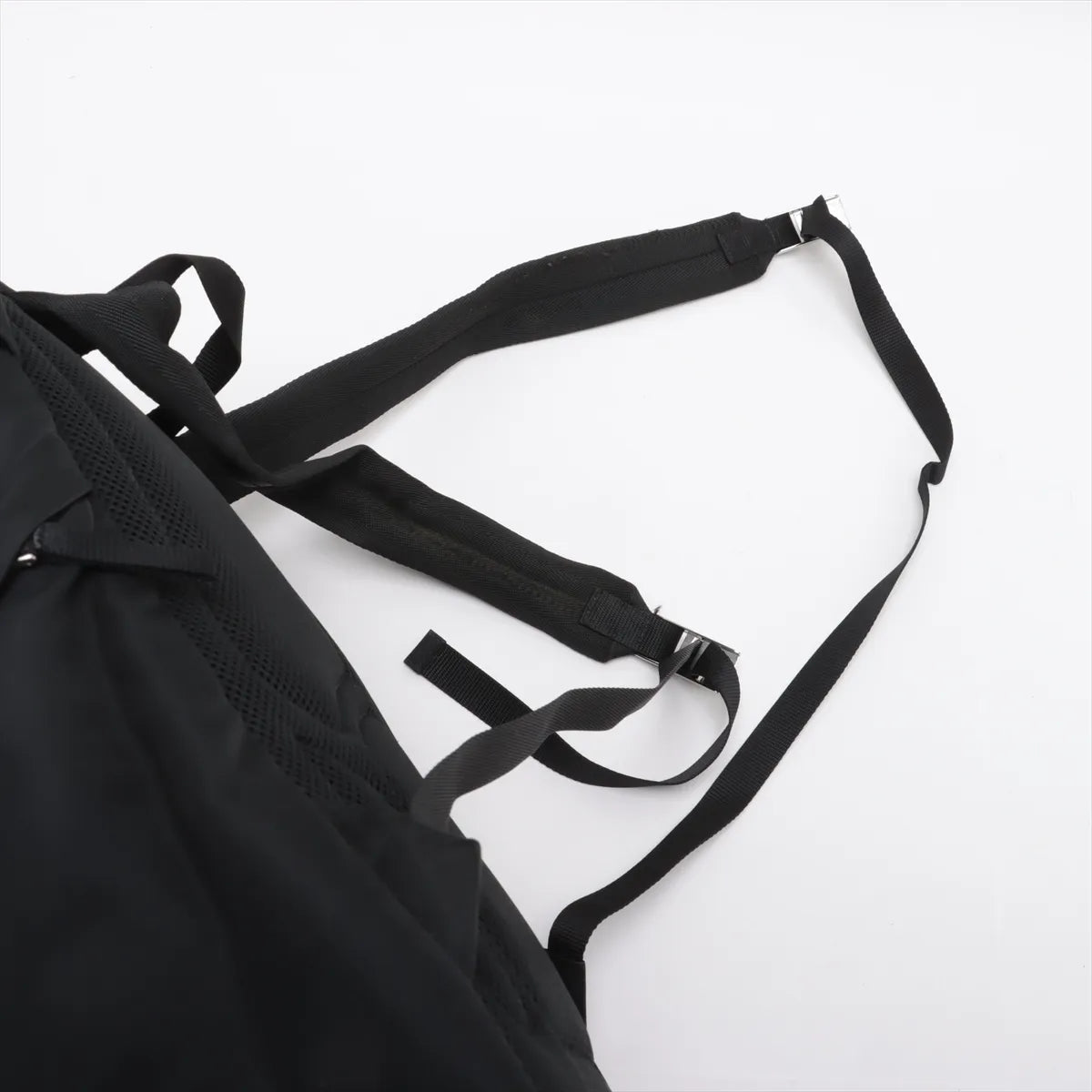 Prada Tessuto Nylon Leather Backpack Black