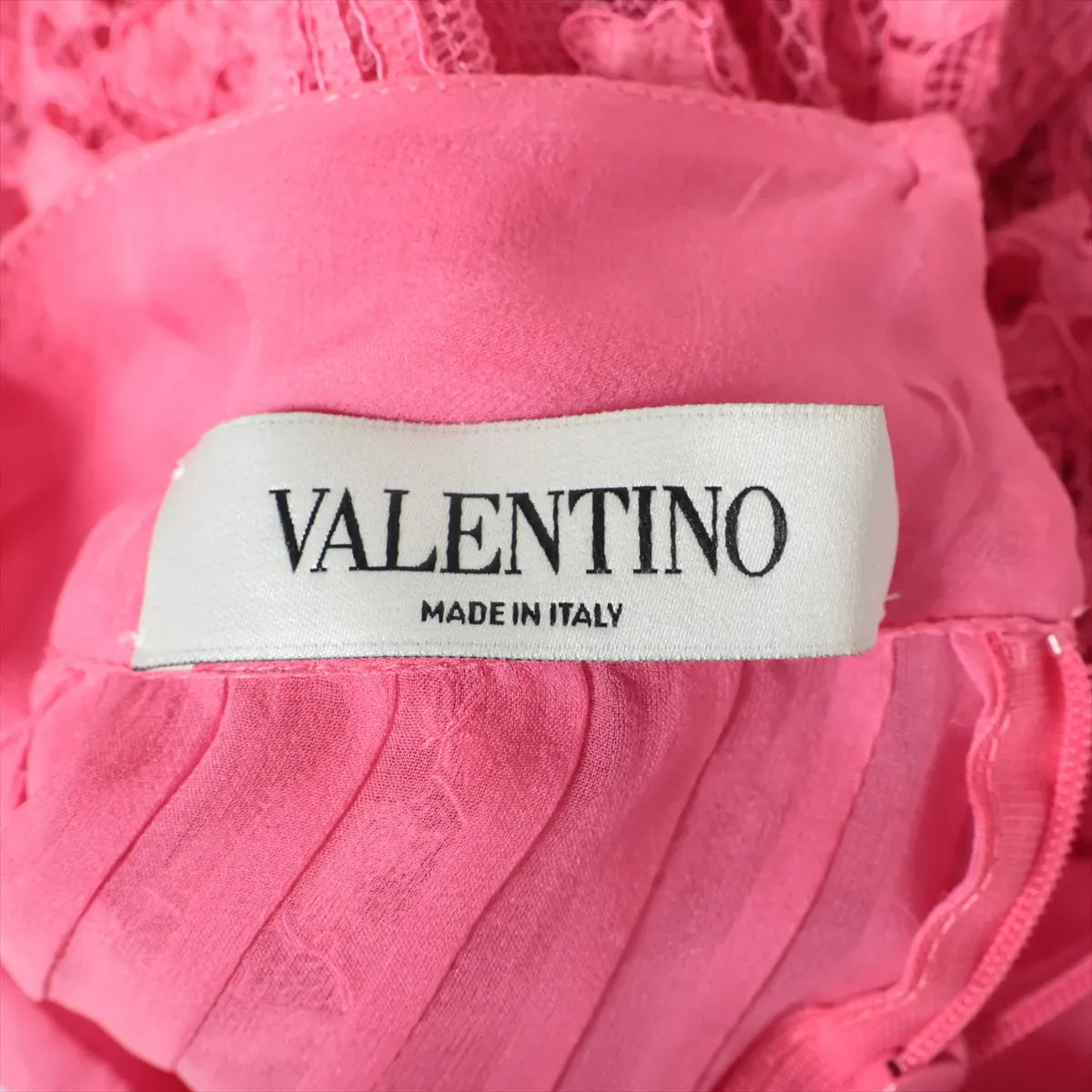 Valentino Garavani Lace See-through Longsleeve Blouse Pink