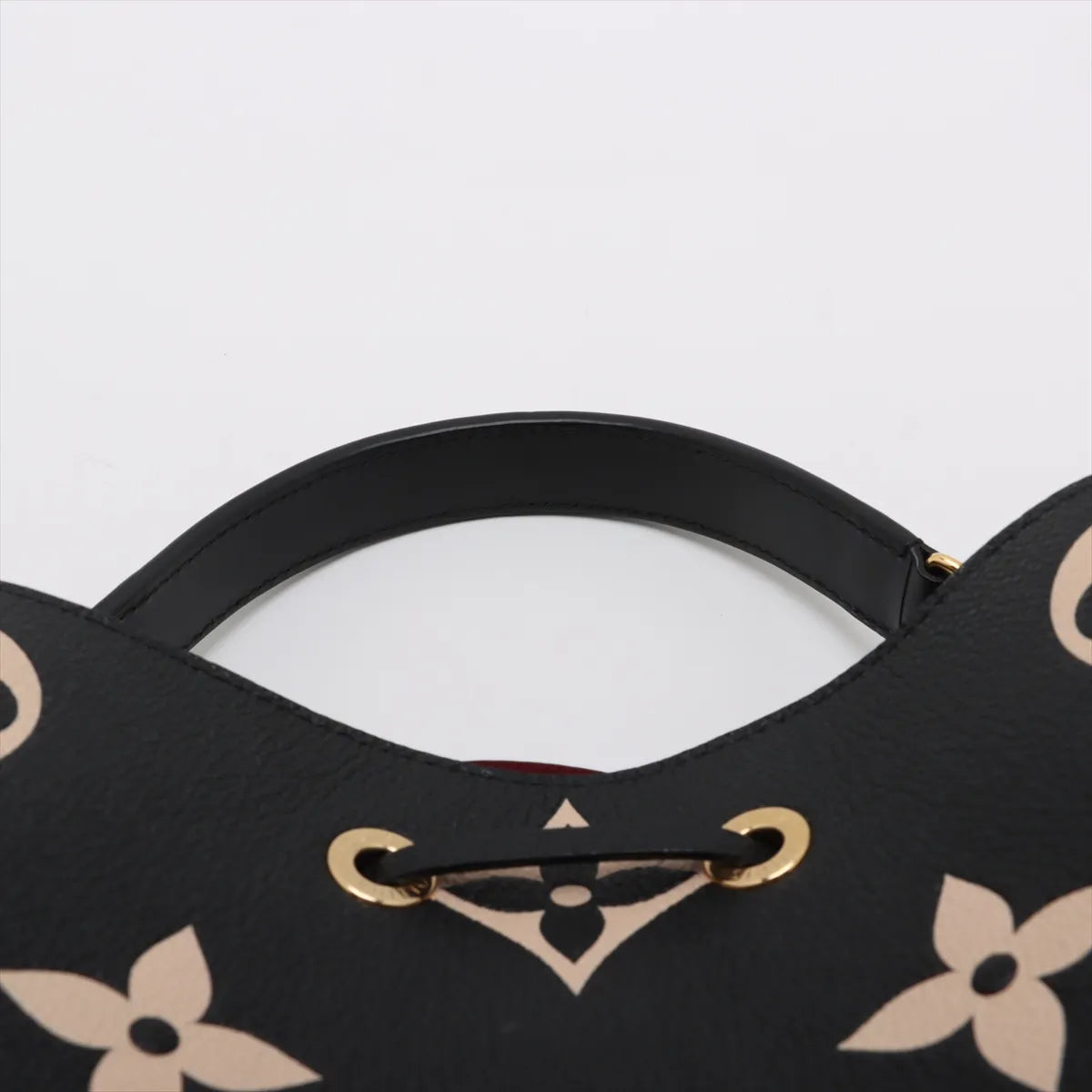 Louis Vuitton Bicolor Monogram Empreinte Neo Noe Bucket Bag Black x Creme
