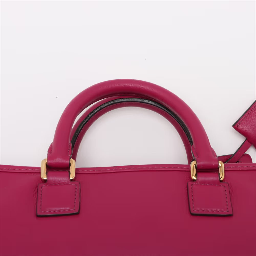 Loewe Amazona 23 Leather Two-Way Handbag Purple