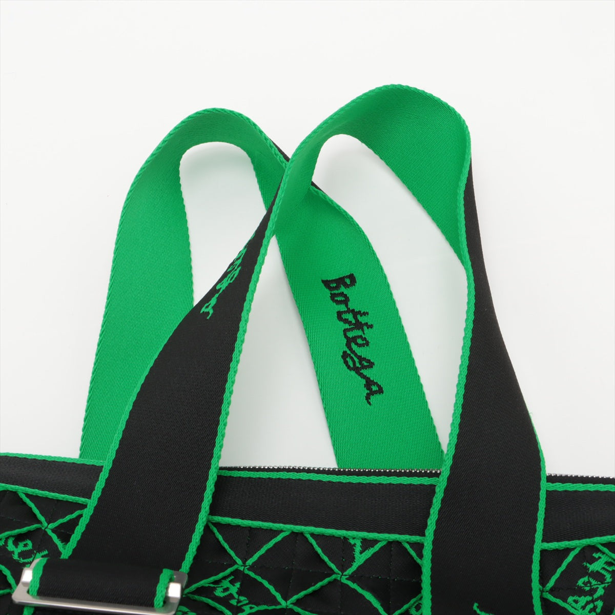Bottega Veneta Webbing Polyester Two-Way Tote Bag Green x Black * PREORDER *