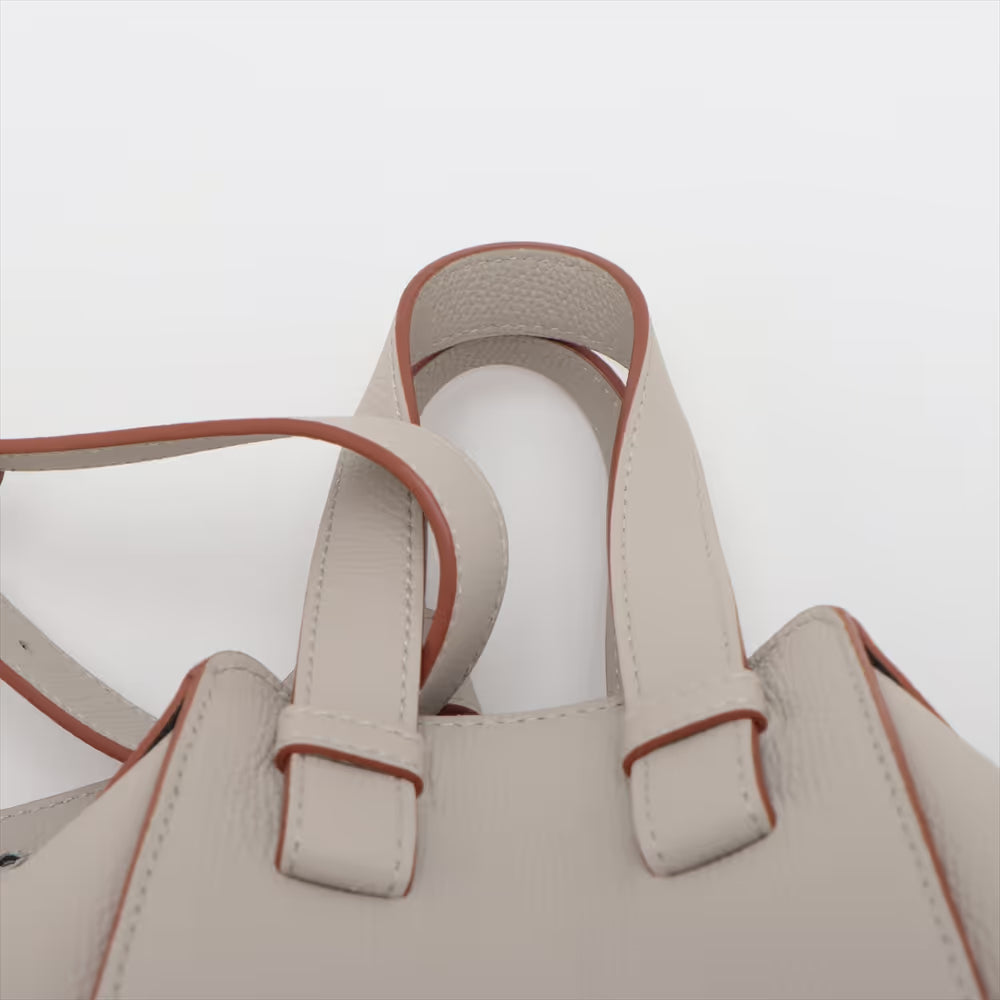 Loewe Hammock Small Leather Two-Way Handbag Beige