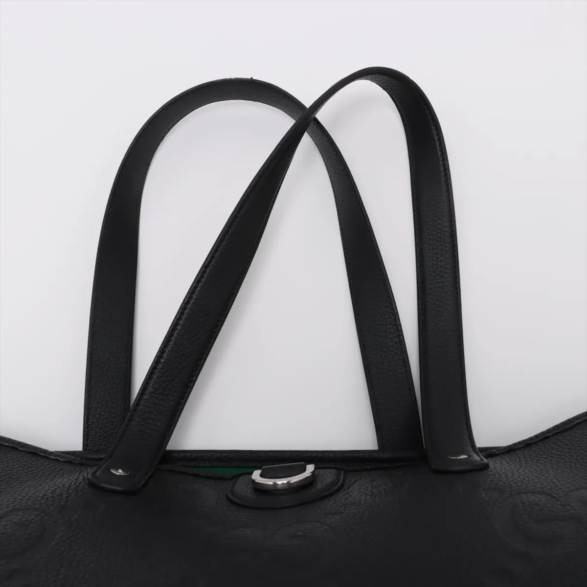 Gucci Jumbo GG Logo Leather Tote Bag Black