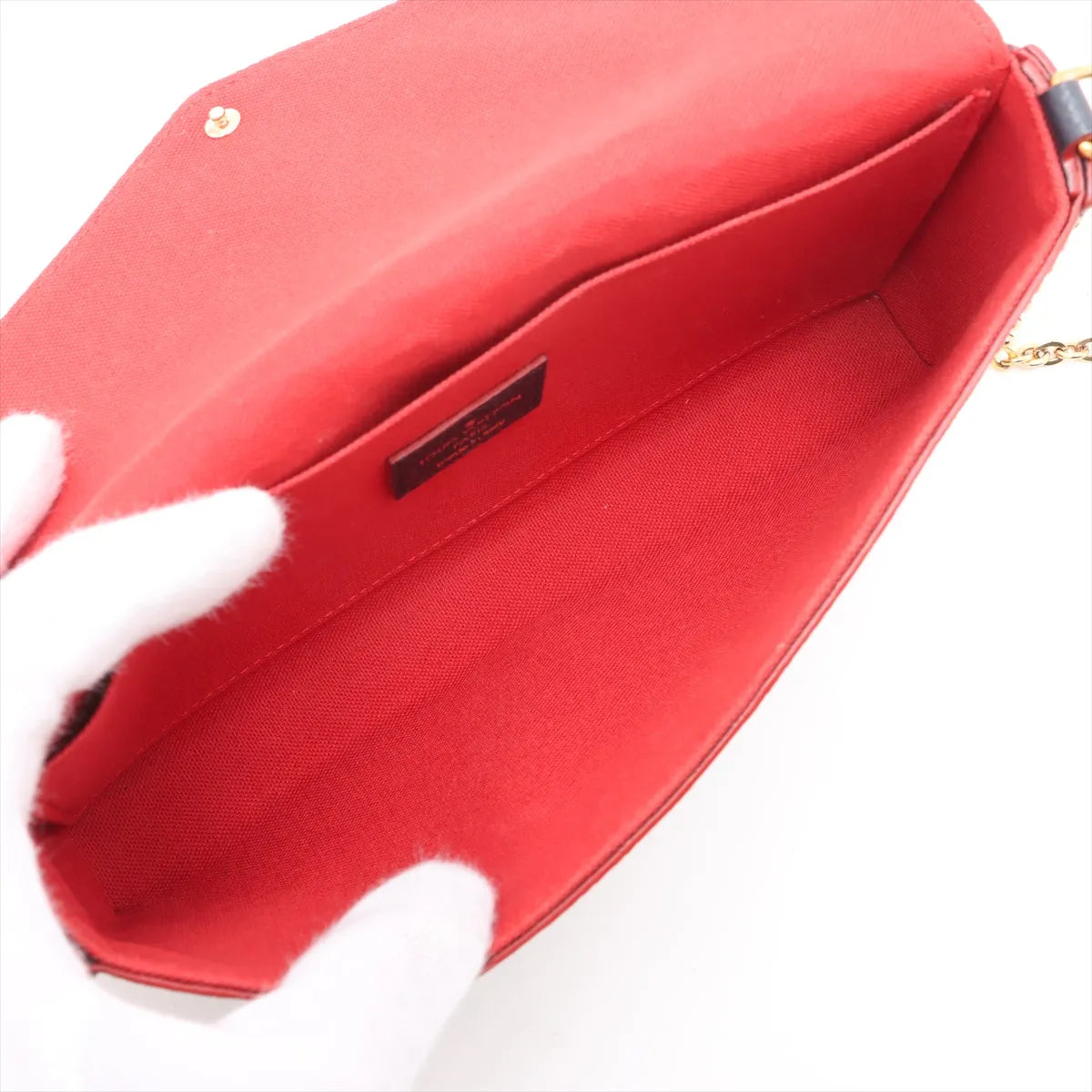 Louis Vuitton Monogram Empreinte Pochette Félicie Marine Rouge