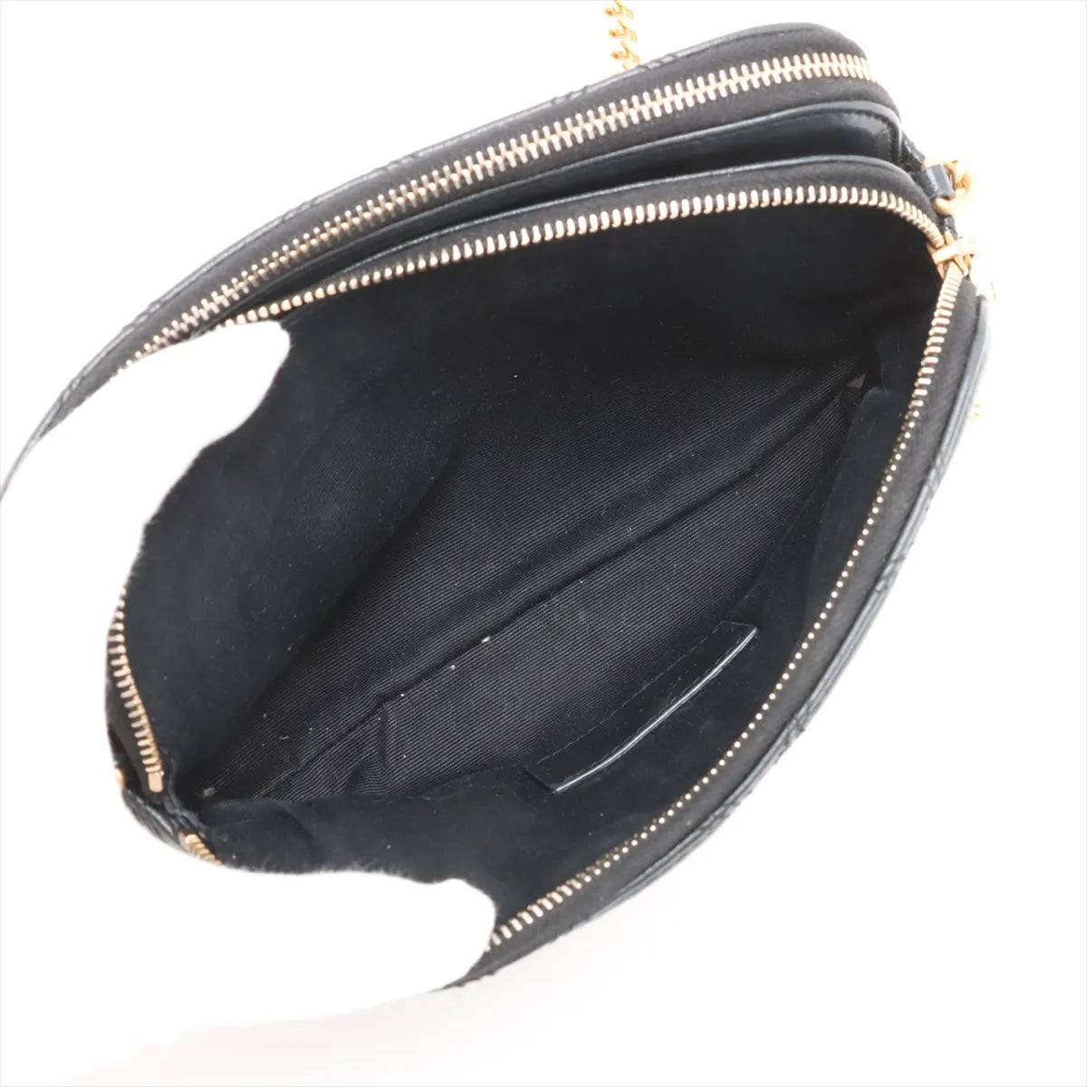 Saint Laurent Paris Becky Leather Chain Shoulder Bag Black