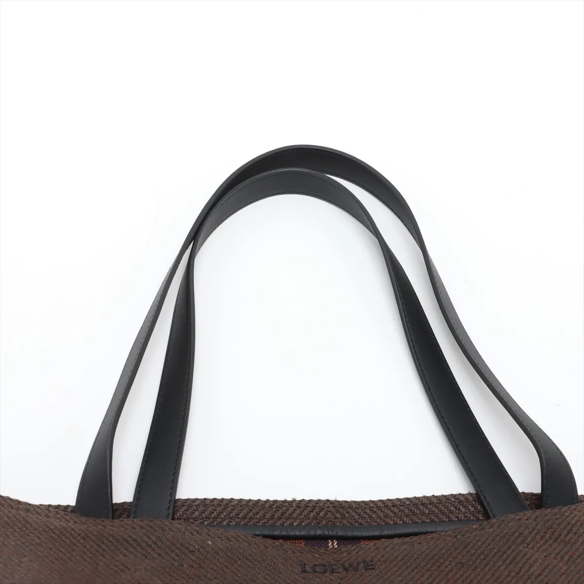 Loewe Puzzle Fold Large Linen Tote Bag Brown