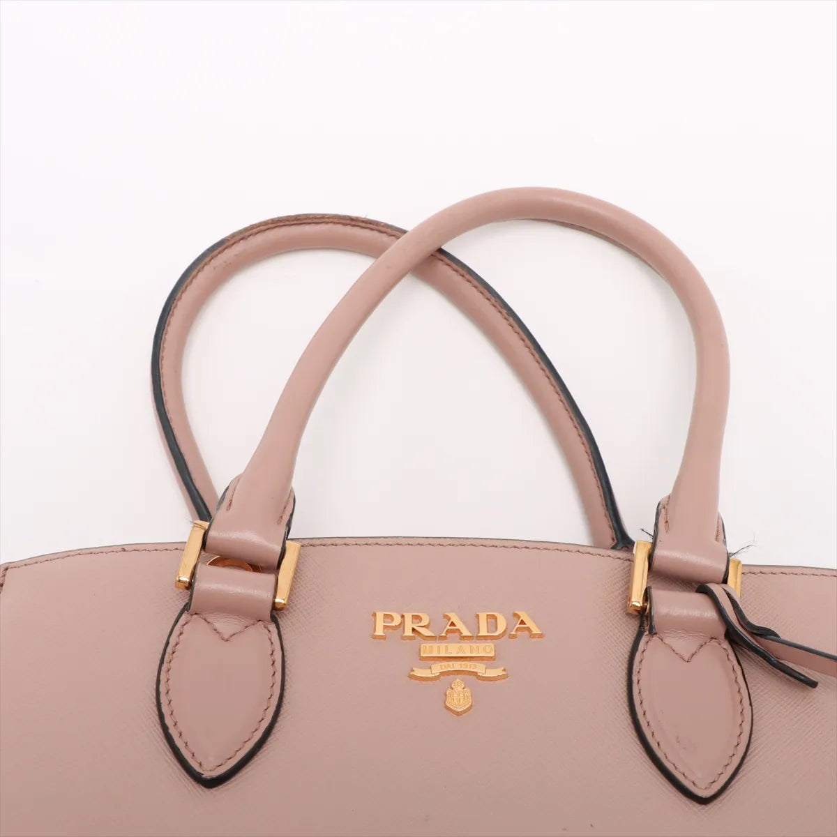 Prada Saffiano Leather Two-Way Handbag Pink