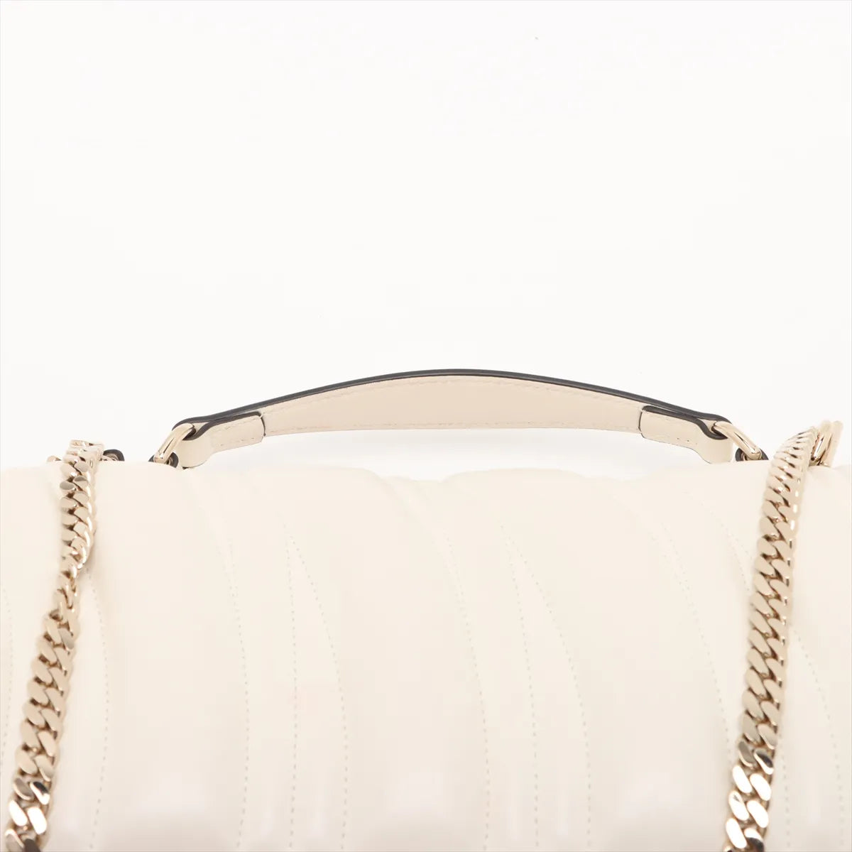 Gucci GG Milano Leather Two-Way Shoulder Bag White
