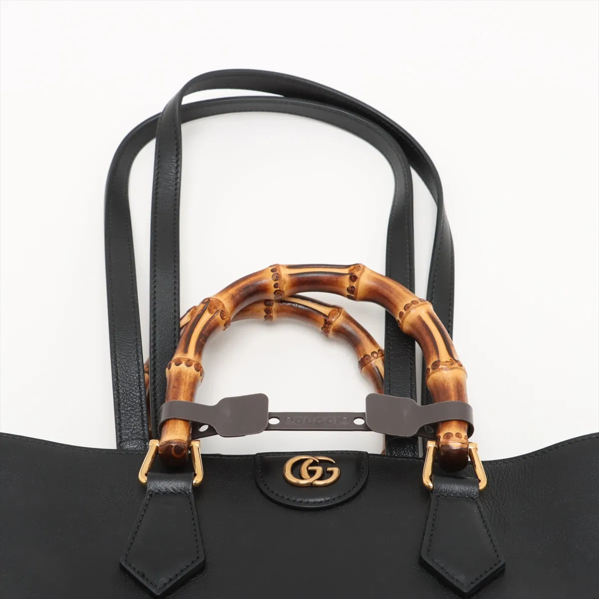 Gucci Bamboo Diana Leather Tote Bag Black