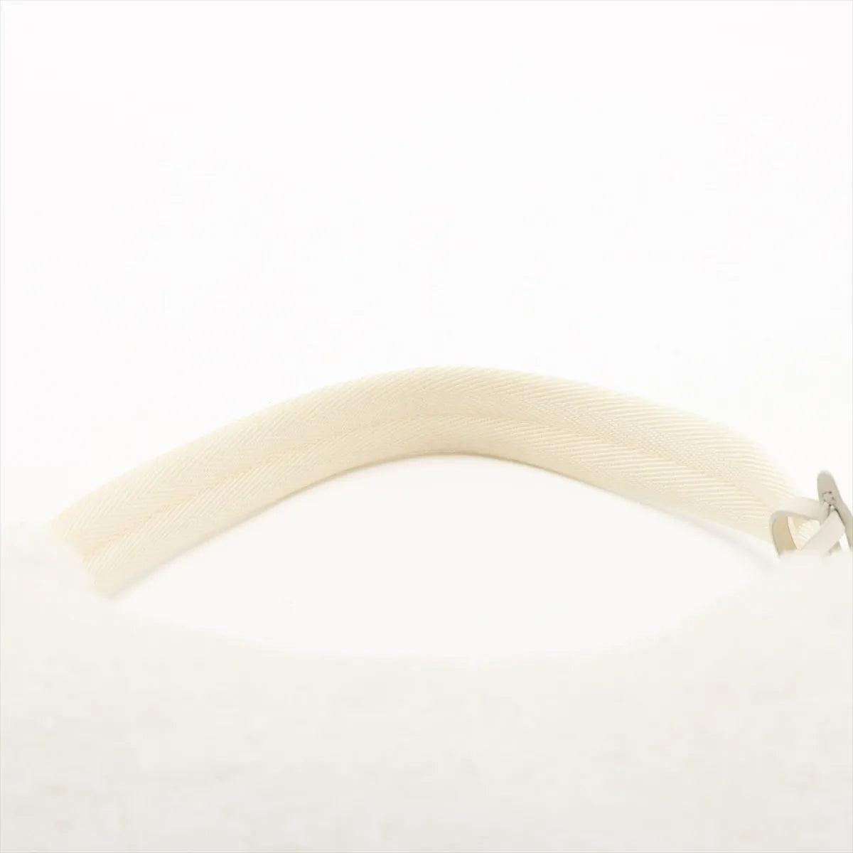 Prada Mouton × Leather Shoulder Bag White